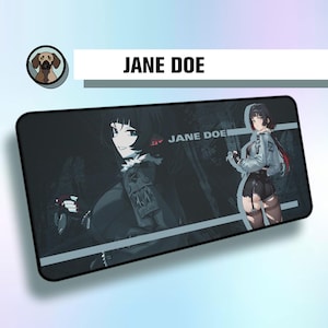 Jane Doe Mousepad | ZZZero Jane Doe Deskmat | Zenless Zone Zero | Large Waifu Gaming Desk Mat | ZZZero Deskmat | Gaming Desk Mat