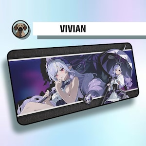 Premium Vivian Banshee Mousepad | Zenless Zone Zero Mousepad | ZZZ Vivian Deskmat | Large Gaming Waifu Deskmat | ZZZ Aesthetic Deskmat