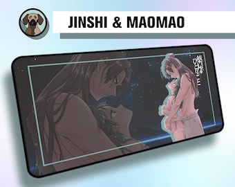 Premium Maomao and Jinshi Mousepad | Maomao and Jinshi Deskmat | Large Anime Aesthetic Deskmat | Inspired Anime Deskmat