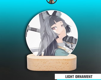 Premium Miyabi Hoshimi Ornament Luminous | Two Variants | Round Acrylic Ornament Zenless Zone Zero | Led USB Ornament Luminous