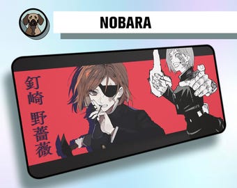 Premium Nobara Mousepad | Illustration Manga Mousepad | Nobara JJK Deskmat | Large Anime Waifu Deskmat | Aesthetics Desk Pad |