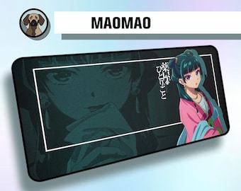 Premium Maomao Mousepad | Green Anime Desk Mat | Perfect for Anime & Gamers | Large Aesthetic Anime Gaming Mat for Desk Setup