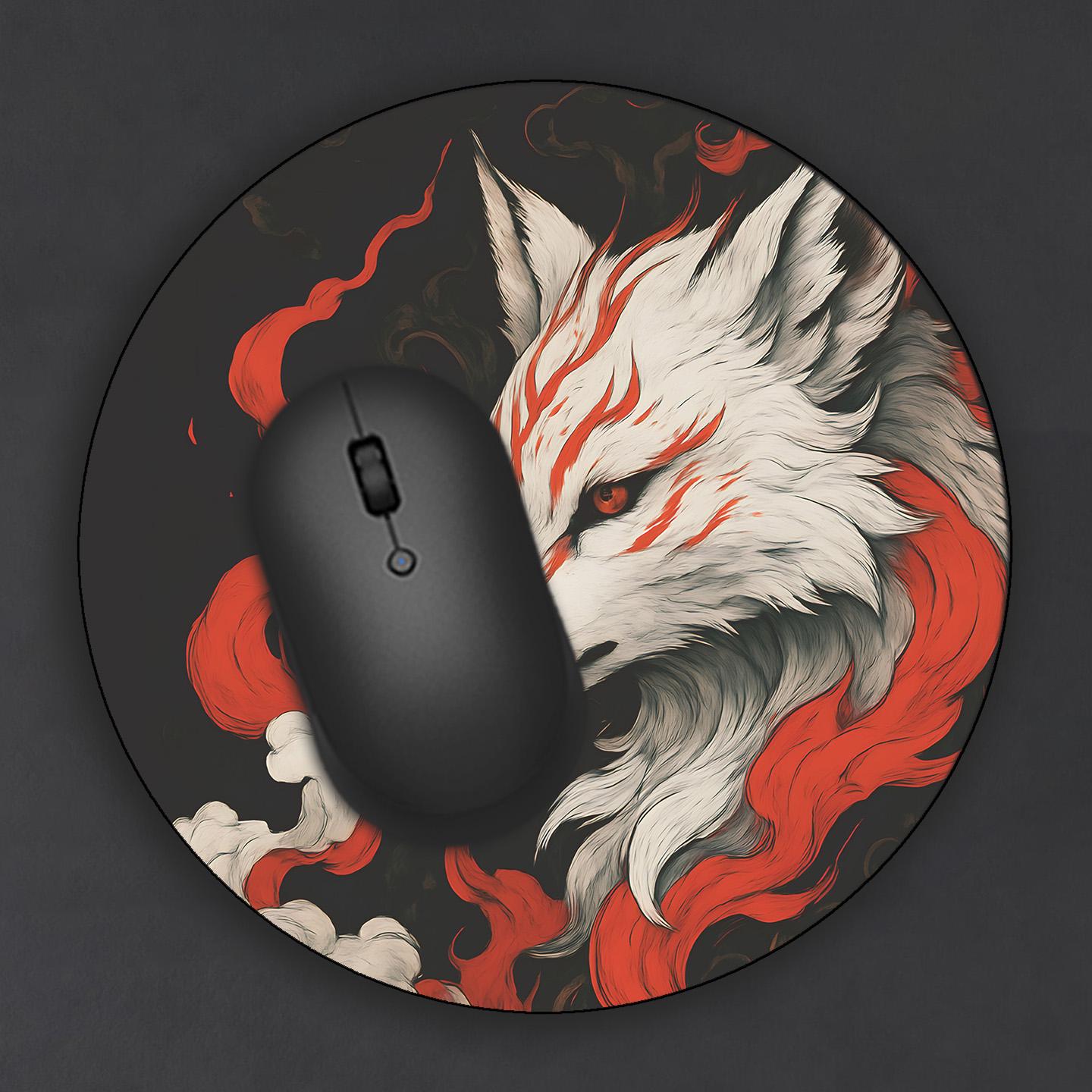 Premium Kitsune Fox | Japanese Traditional Art Deskmat | Mystical