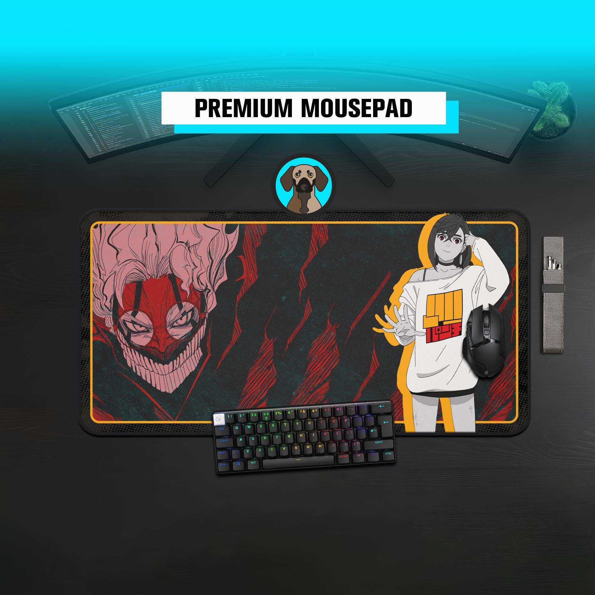 Chainsaw Man Power X Denji X Himeno Mouse Pad | Anime Mouse Pad Store