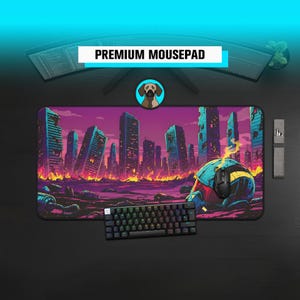 Premium Space Trooper-musmatta | Hjälmillustrationinspirerad musmatta | Vaporwave-hjälmmusmatta | Demokrati-skrivbordsmatta Estetisk skrivbordsmatta