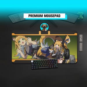 Premium JuFufu Mauspad | Zenless Zone Zero Mauspad | Perfekt für ZZZ-Gamer | JuFufu Tiger Girl Schreibtischunterlage | Große Gaming-Waifu-Schreibtischunterlage