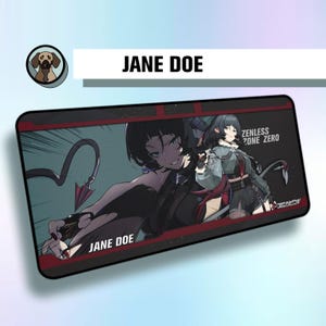 Premium Jane Doe Mousepad | ZZZero Jane Doe Deskmat | Zenless Zone Zero | Large Waifu Gaming Desk Mat | ZZZero Deskmat | Gaming Desk Mat