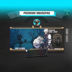 Premium Von Lycaon Mousepad | Victoria Housekeeping Co. | Zenless Zone Zero Desk Mat | ZZZero Deskmat | Von Lycaon | Anime Gaming Mousepad