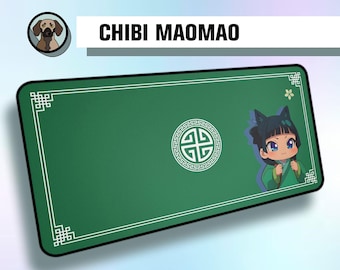 Premium Chibi Maomao Mousepad | Anime Illustration Maomao Deskmat | The Apothecary Diaries Deskmat | Large Anime Deskmat