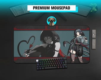 Premium Jane Doe Mousepad | ZZZero Jane Doe Deskmat | Zenless Zone Zero | Large Waifu Gaming Desk Mat | ZZZero Deskmat | Gaming Desk Mat