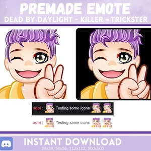 Premade Trickster Dead by Daylight Killer Emote