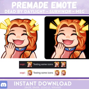 Premade Meg Dead by Daylight Survivor Laugh Emote Instant Download