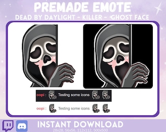 Premade Ghost Face Lurk Dead by Daylight Emote Instant Download