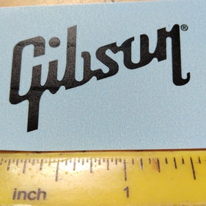 Waterslidesticker gitaarkop, zwarte inkt, voor gitaarrestauratie, premiumkwaliteit