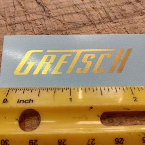 Electric Guitar Waterslide Decal, Gold metallic ink waterslide decal, Premium Quality guitar decal, Restoration Grade guitar decal