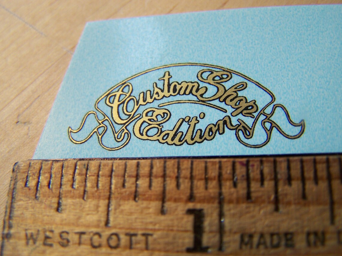 Electric Guitar Waterslide Decal, Metallic Ink Guitar Decal, Premium