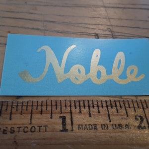 1960s Noble Electric Guitar Waterslide Decal, metallic ink guitar decal, Premium Quality guitar decal, Restoration Grade guitar decal