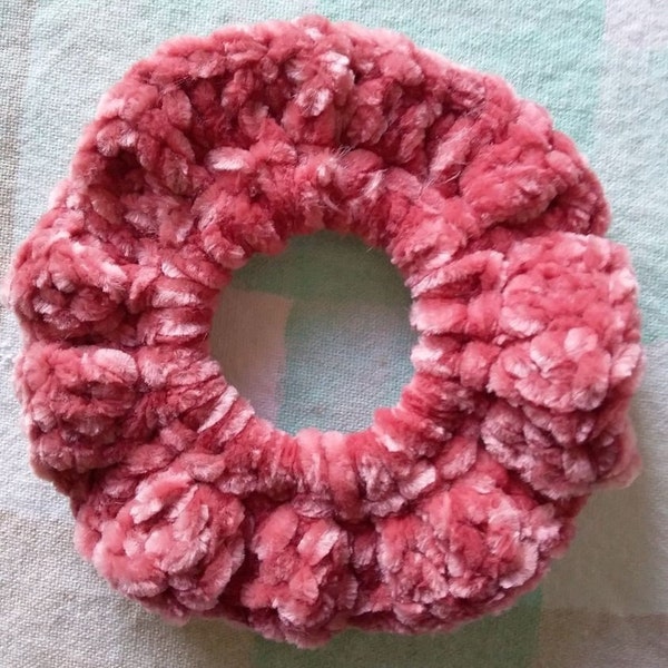 Handmade crochet scrunchie