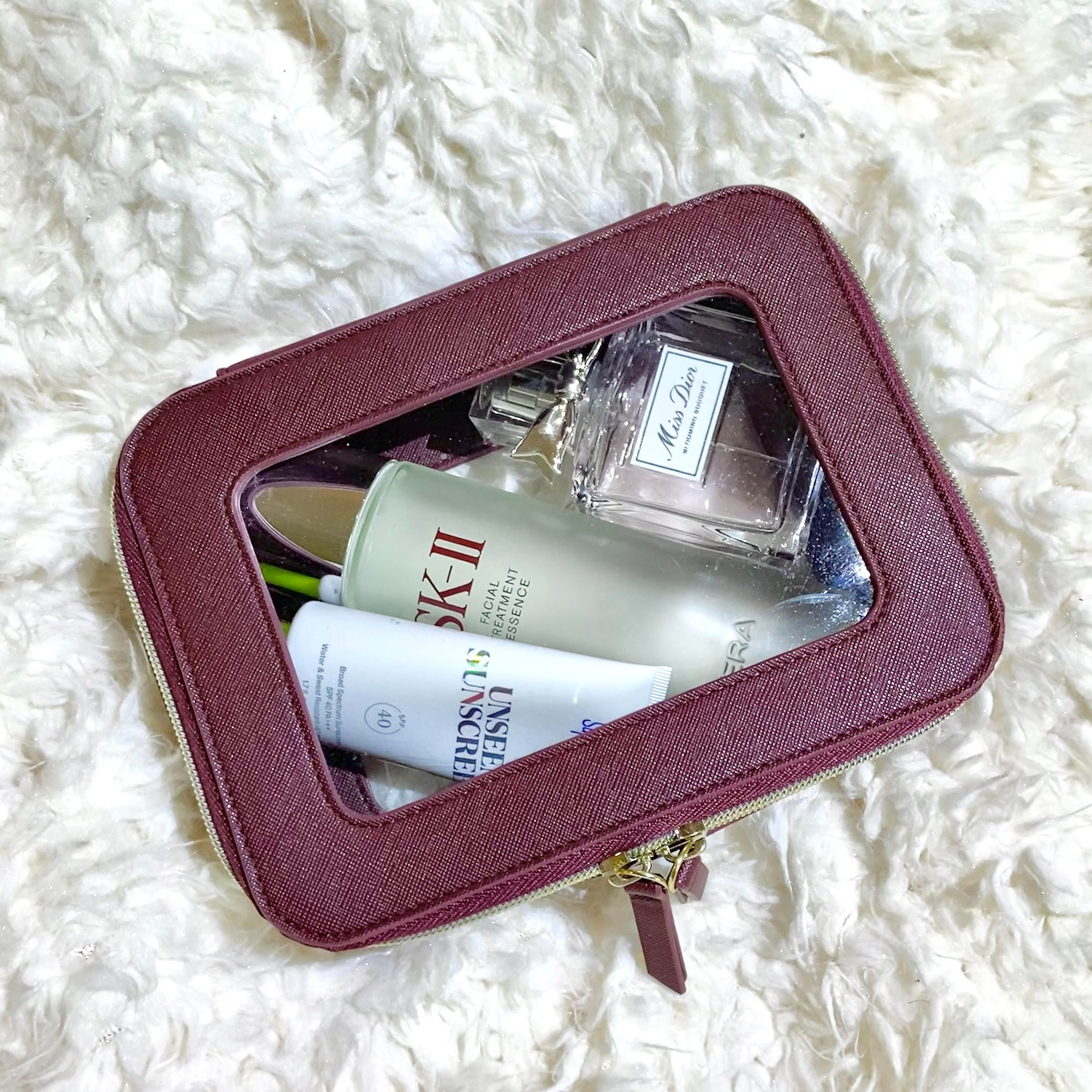 Clear Travel Cosmetic Case Toiletry Bag 