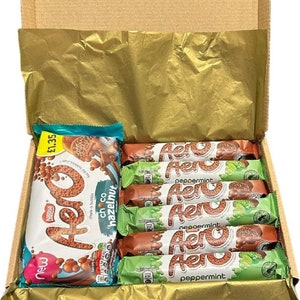 Cesta de regalo con bombones de lujo Aero, mensaje personalizado, regalo ideal para cumpleaños, Navidad, San Valentín, Día de la Madre y del Padre