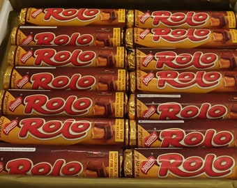 Personalised Rolo Chocolate Hamper Box. Birthday Gift Christmas Present Confectionary Selection Treat. Multiple Bar Surprise Party Box.