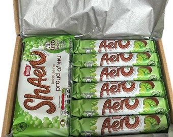 Mint Aero Chocolate Box Gift Hamper, Personalised Message, Ideal Treat Present For Birthdays, Christmas, Valentines, Mothers & Fathers Day