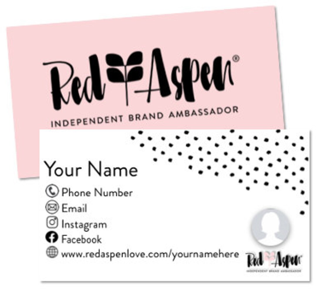DIGITAL DOWNLOAD PERSONALIZED Red Aspen Business Cards Etsy