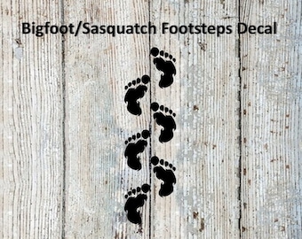 Bigfoot/Sasquatch  Footsteps Vinyl Decal