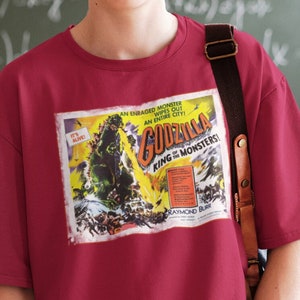 Godzilla 1954 Retro Movie Poster T-Shirt – King of the Monsters Graphic Tee, Gojira Unisex Softstyle Shirt