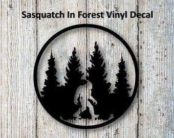 Bigfoot/Sasquatch "Forest" Vinyl Decal