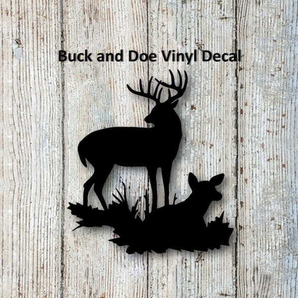 Deer "Buck and Doe" Vinyl Decal