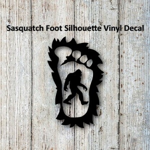 Bigfoot/Sasquatch &quot;Silhouette in Foot&quot; #3 Vinyl Decal