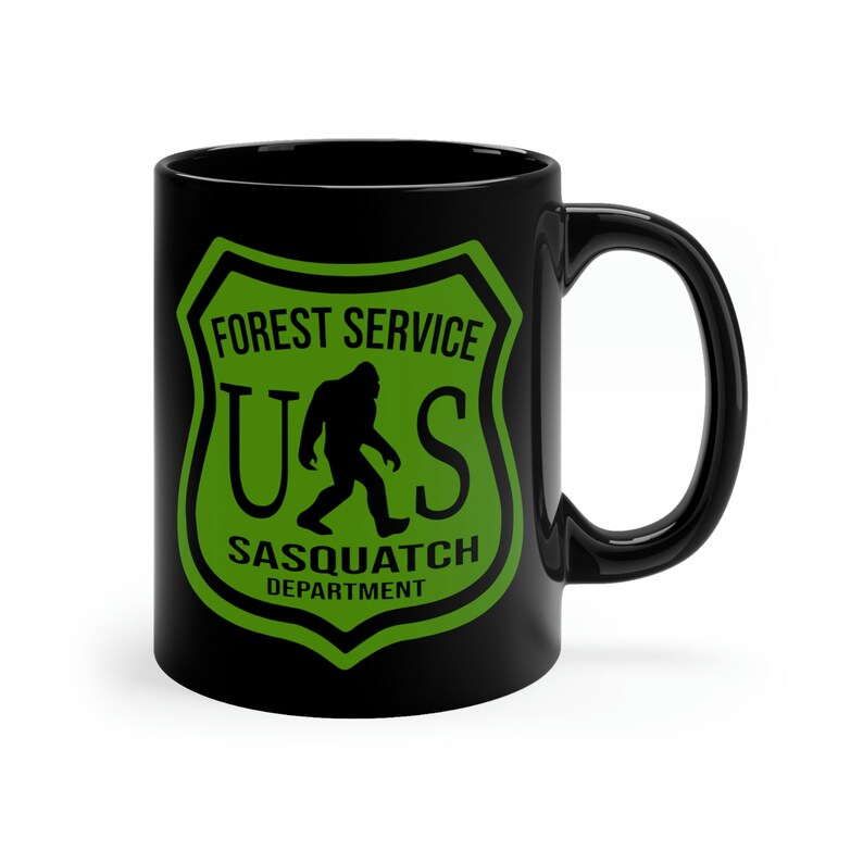 Bigfoot - Sasquatch - Forest Service Patch Mug - Sasquatch Lover Mug - Bigfoot Lover Mug - Ceramic Mug 11oz image 4
