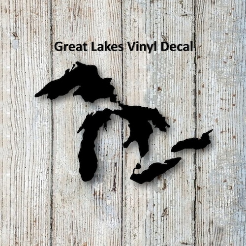 Great Lakes Sticker Decal Michigan Vinyl Car Decal Bumper Etsy
