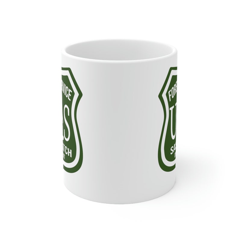 Bigfoot - Sasquatch - Forest Service Patch Mug - Sasquatch Lover Mug - Bigfoot Lover Mug - Ceramic Mug 11oz image 2