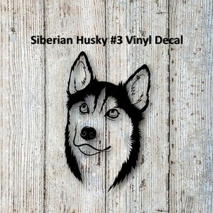 Siberian Husky #3 Vinyl Decal