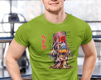 Retro Hedorah Anatomy T-Shirt - Funny Godzilla/Smog Monster Graphic Tee, Softstyle Unisex Shirt for Hedorah Fans