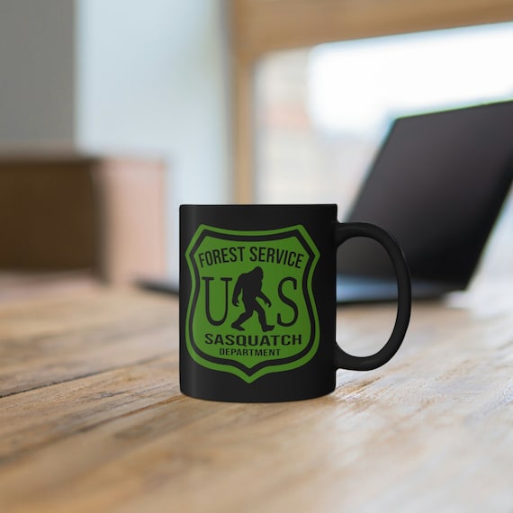 Bigfoot - Sasquatch - Forest Service Patch Mug - Sasquatch Lover Mug - Bigfoot Lover Mug - Ceramic Mug 11oz