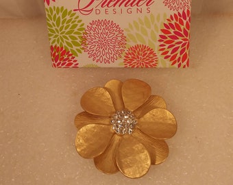 Vintage Premier Designs Crystal Springs Blossom Broche/Colgante