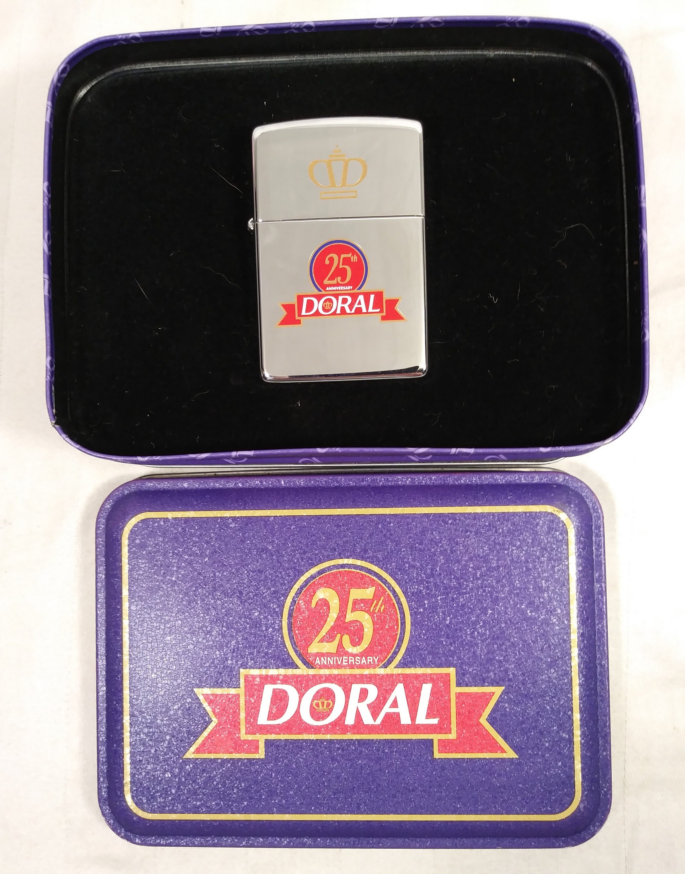 Vintage Doral 25th Anniversary Zippo Windproof Lighter Original