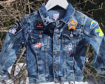 Upcycled Jean Jacket with Patches: Earth Day Craft!