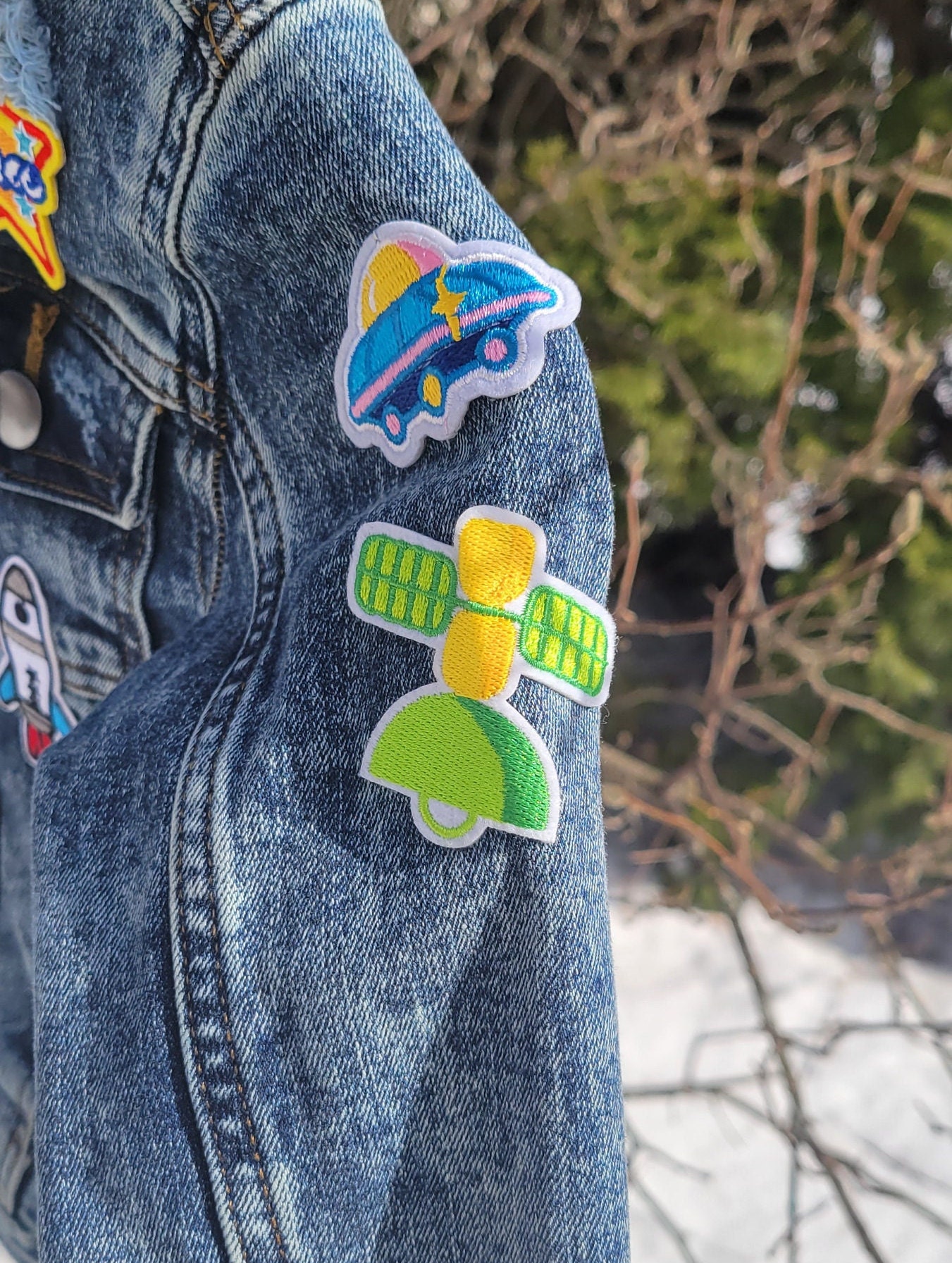 Upcycled Jean Jacket With Outer Space Themed Patches - Etsy