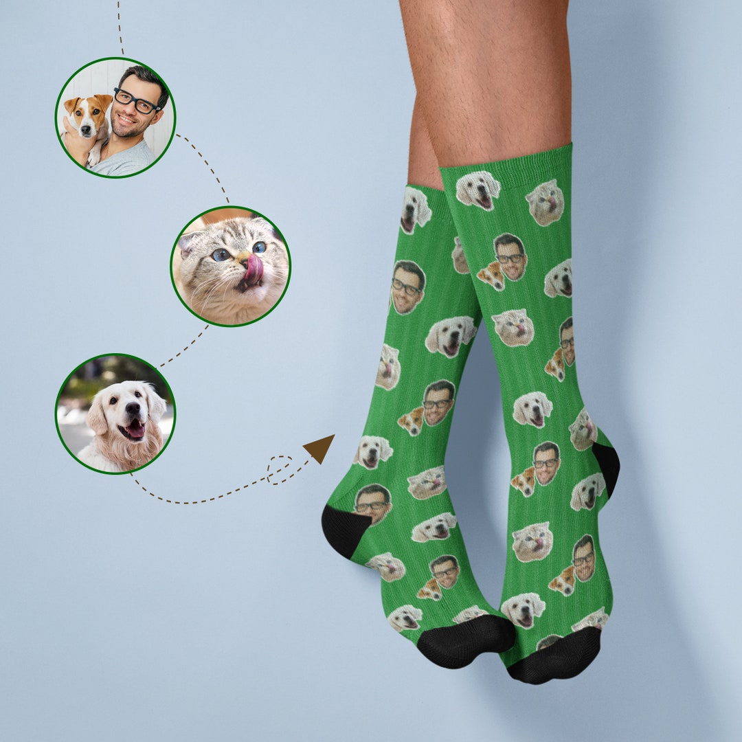 Custom Socks , Christmas Socks, Custom Photo Socks, Pet Lover