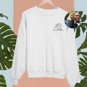Personalisiertes Haustier Sweatshirt, Haustier Foto + Name Benutzerdefiniertes Sweatshirt, Personalisiertes Crewneck Sweatshirt, Thanksgiving Geschenke, Weihnachtsgeschenke
