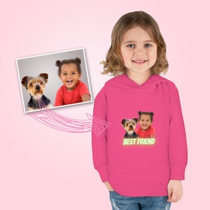 Sweat à capuche personnalisé pour tout-petit animal de compagnie, photo d'animal de compagnie + nom sweat à capuche personnalisé pour tout-petit, sweat à capuche personnalisé, cadeau d'anniversaire pour tout-petit, cadeau de fête des enfants