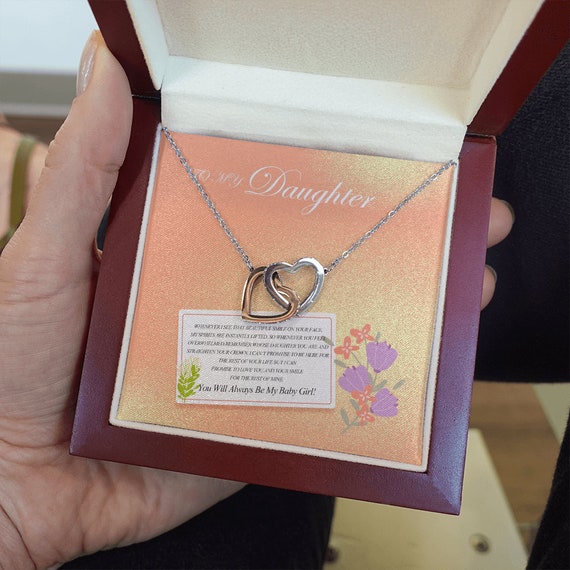 To Daughter Gift Custom Jewelry Necklace With Personalized Message