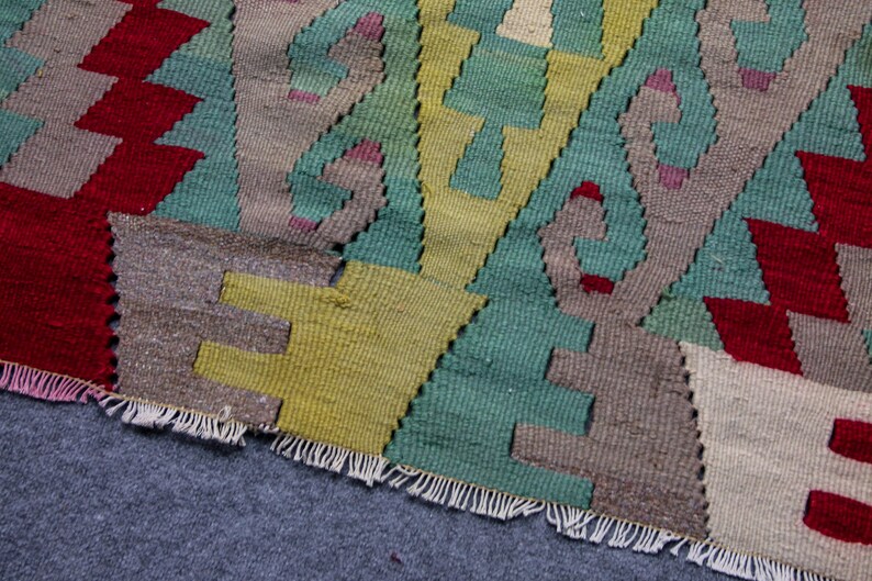 Boho Kilim Rug, 6.7 X 10.3 Ft Rug, Vintage Kilim Rug, Large Kilim Rug, Southwestern Kilim