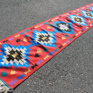 Extra Long Runner, 2.5 x 17.7 ft Rug, Vintage Kilim Runner, Turkish Kilim Runner, Handmade Rug, Southwestern Kilim Runner, Stairway Runner