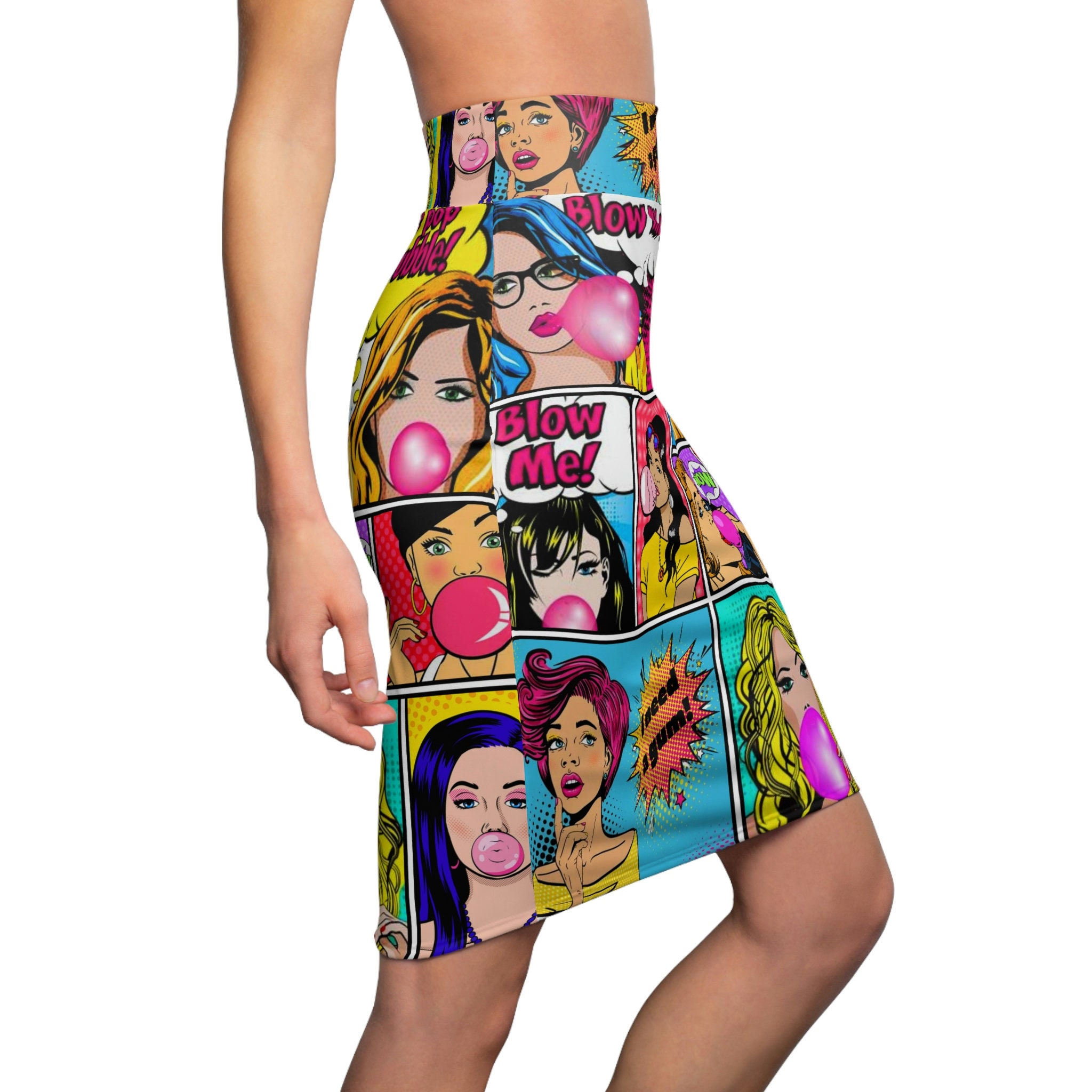 Comic Book Skirt Comic Art Comic Lover Skirt Pop Art Skirt Retro Skirt ...