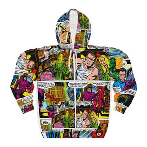 Unisex Comic Buch Hoodie Comic Art Hoodie Comic Liebhaber Pop Art Hoodie Unisex Retro Hoodie Vintage Hoodie Comic Print Full Hoodie Lustiges Geschenk